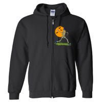 Baseball Skeleton Halloween Baseball Full Zip Hoodie