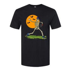 Baseball Skeleton Halloween Baseball Softstyle CVC T-Shirt