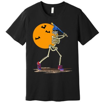 Baseball Skeleton Halloween Baseball Premium T-Shirt