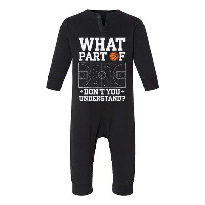 Basketball Strategy Humor Design Infant Fleece One Piece