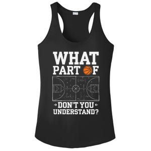 Basketball Strategy Humor Design Ladies PosiCharge Competitor Racerback Tank