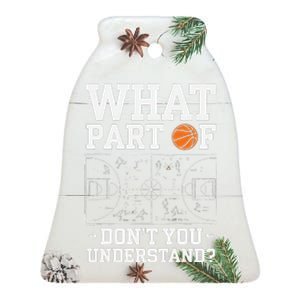 Basketball Strategy Humor Design Ceramic Bell Ornament