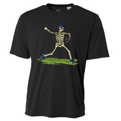 Baseball Skeleton Halloween Baseball Halloween Cooling Performance Crew T-Shirt