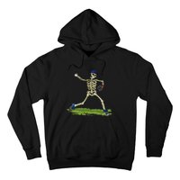 Baseball Skeleton Halloween Baseball Halloween Hoodie