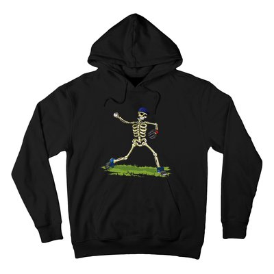 Baseball Skeleton Halloween Baseball Halloween Hoodie