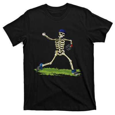 Baseball Skeleton Halloween Baseball Halloween T-Shirt