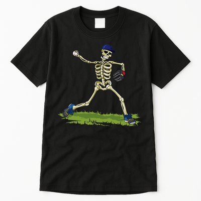 Baseball Skeleton Halloween Baseball Halloween Tall T-Shirt