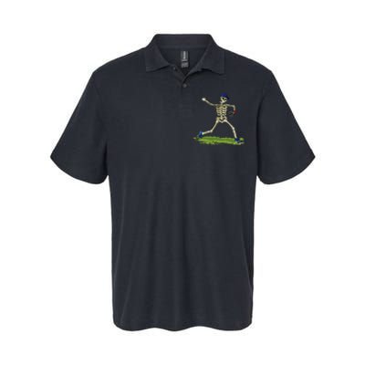 Baseball Skeleton Halloween Baseball Halloween Softstyle Adult Sport Polo