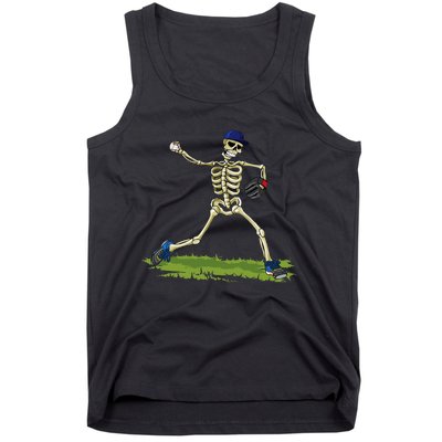 Baseball Skeleton Halloween Baseball Halloween Tank Top