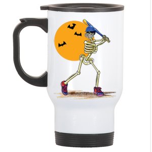 Baseball Skeleton Halloween Boy Baseball Halloween Stainless Steel Travel Mug