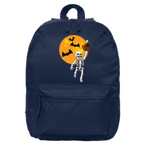 Baseball Skeleton Halloween Boy Baseball Halloween 16 in Basic Backpack