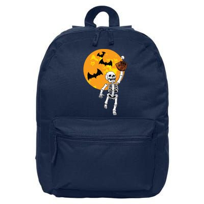 Baseball Skeleton Halloween Boy Baseball Halloween 16 in Basic Backpack