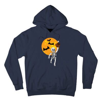 Baseball Skeleton Halloween Boy Baseball Halloween Tall Hoodie