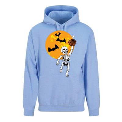 Baseball Skeleton Halloween Boy Baseball Halloween Unisex Surf Hoodie