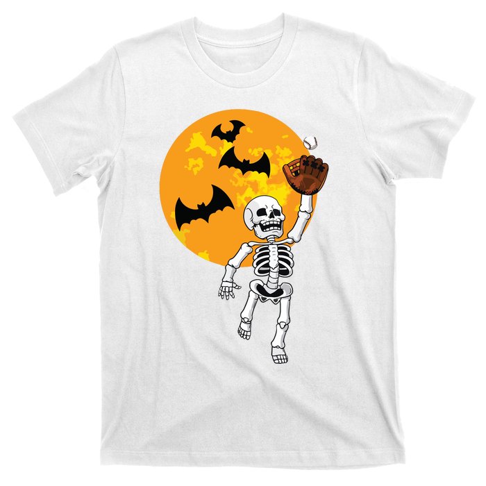 Baseball Skeleton Halloween Boy Baseball Halloween T-Shirt