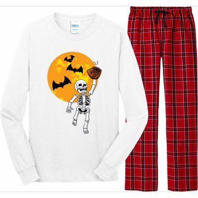 Baseball Skeleton Halloween Boy Baseball Halloween Long Sleeve Pajama Set