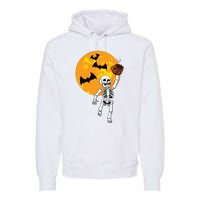 Baseball Skeleton Halloween Boy Baseball Halloween Premium Hoodie