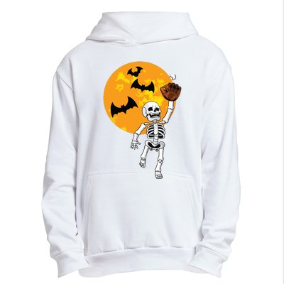 Baseball Skeleton Halloween Boy Baseball Halloween Urban Pullover Hoodie