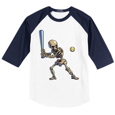 Baseball Skeleton Halloween Boy Baseball Halloween Baseball Sleeve Shirt