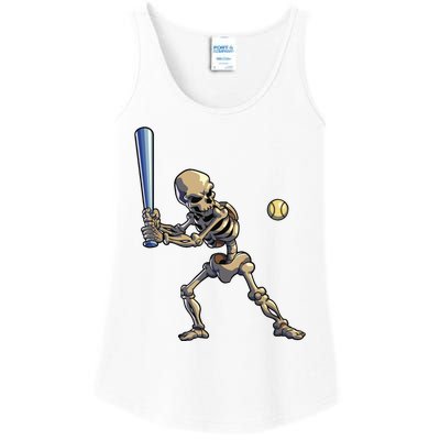 Baseball Skeleton Halloween Boy Baseball Halloween Ladies Essential Tank