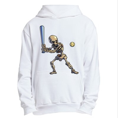 Baseball Skeleton Halloween Boy Baseball Halloween Urban Pullover Hoodie