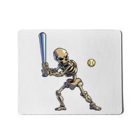 Baseball Skeleton Halloween Boy Baseball Halloween Mousepad