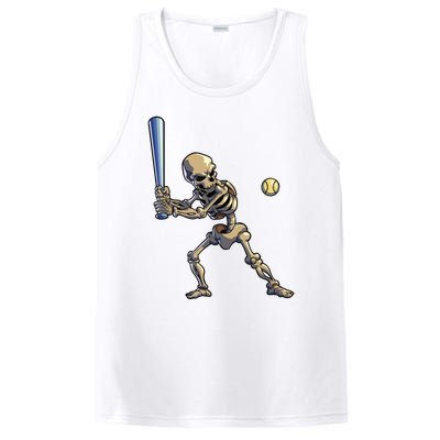 Baseball Skeleton Halloween Boy Baseball Halloween PosiCharge Competitor Tank