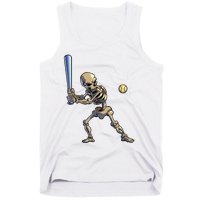 Baseball Skeleton Halloween Boy Baseball Halloween Tank Top