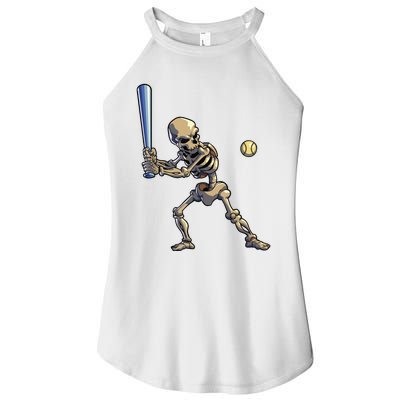 Baseball Skeleton Halloween Boy Baseball Halloween Women's Perfect Tri Rocker Tank