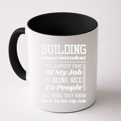 Building Superintendent Hardest Part Of My Job Mug