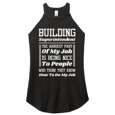 Building Superintendent Hardest Part Of My Job Women's Perfect Tri Rocker Tank