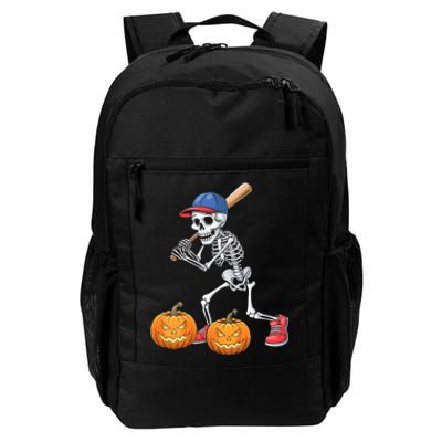 Baseball Skeleton Halloween Funny Baseball Halloween Daily Commute Backpack