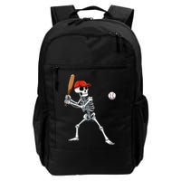 Baseball Skeleton Halloween Skeleton Playing Baseball Backpack