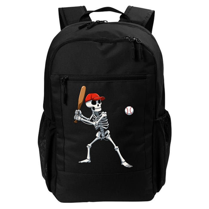 Baseball Skeleton Halloween Skeleton Playing Baseball Backpack