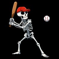 Baseball Skeleton Halloween Skeleton Playing Baseball Backpack
