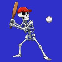 Baseball Skeleton Halloween Skeleton Playing Baseball 16 in Basic Backpack