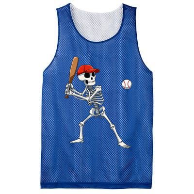 Baseball Skeleton Halloween Skeleton Playing Baseball Mesh Reversible Basketball Jersey Tank