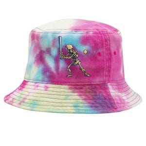 Baseball Skeleton Halloween Boy Baseball Halloween Tie-Dyed Bucket Hat