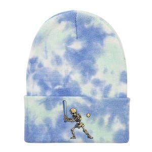 Baseball Skeleton Halloween Boy Baseball Halloween Tie Dye 12in Knit Beanie