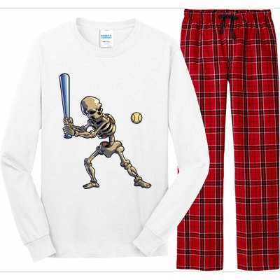 Baseball Skeleton Halloween Boy Baseball Halloween Long Sleeve Pajama Set