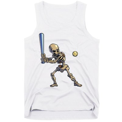 Baseball Skeleton Halloween Boy Baseball Halloween Tank Top