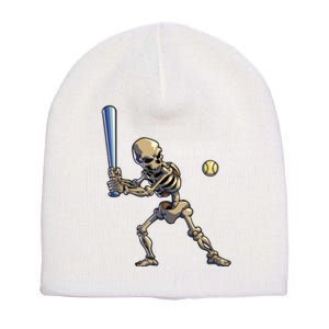 Baseball Skeleton Halloween Boy Baseball Halloween Short Acrylic Beanie