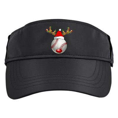 Baseball Santa Hat Reindeer Christmas Lights Men Boys Kids Adult Drive Performance Visor