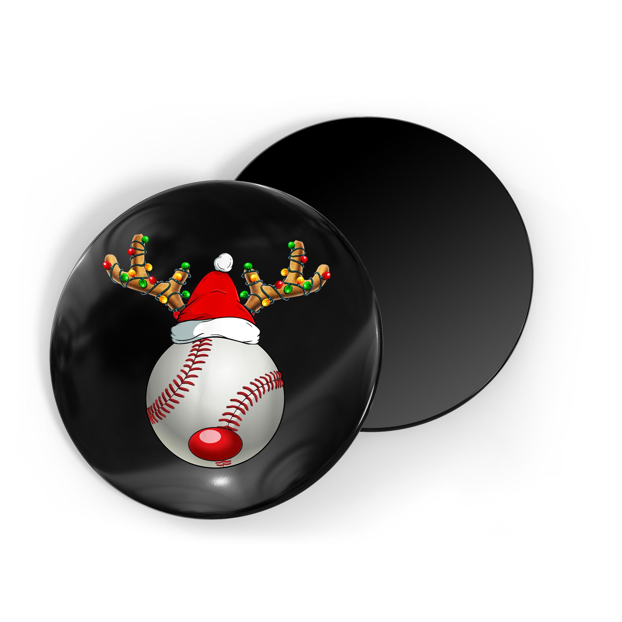 Baseball Santa Hat Reindeer Christmas Lights Men Boys Kids Magnet