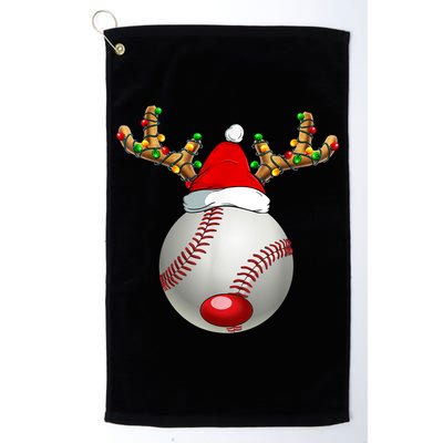 Baseball Santa Hat Reindeer Christmas Lights Men Boys Kids Golf Towel