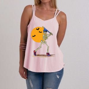 Baseball Skeleton Halloween Boy Baseball Halloween Women's Strappy Tank