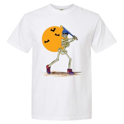 Baseball Skeleton Halloween Boy Baseball Halloween Garment-Dyed Heavyweight T-Shirt