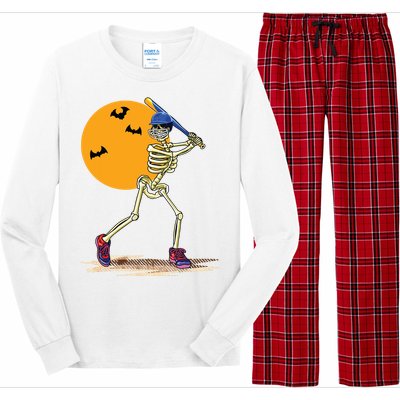 Baseball Skeleton Halloween Boy Baseball Halloween Long Sleeve Pajama Set