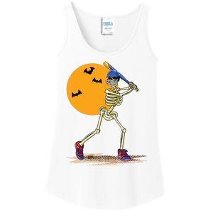 Baseball Skeleton Halloween Boy Baseball Halloween Ladies Essential Tank