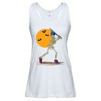 Baseball Skeleton Halloween Boy Baseball Halloween Ladies Essential Flowy Tank